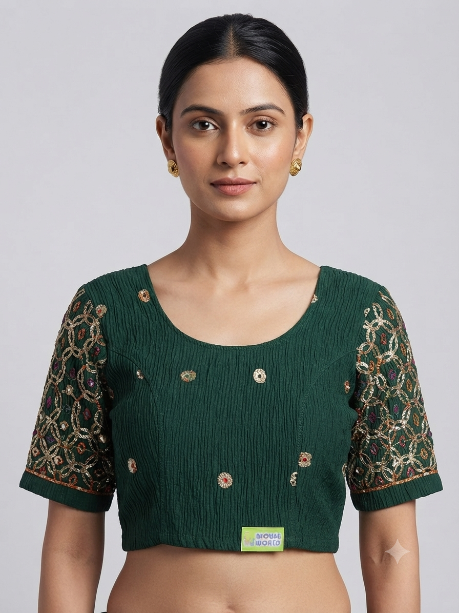 Chamki hands work stretchable Blouse 👚 (2xl size