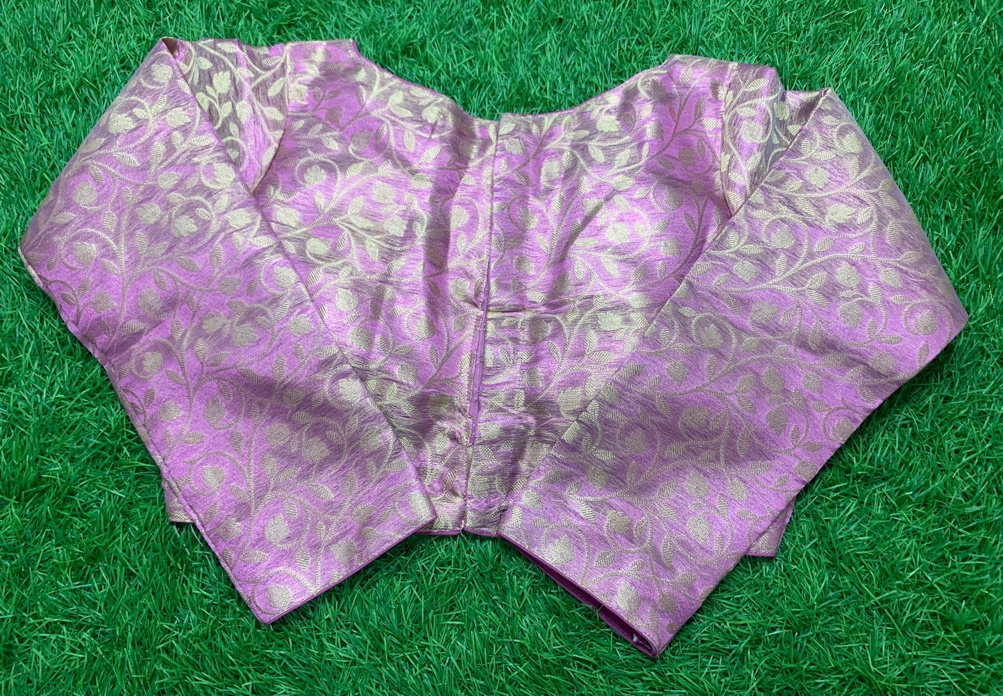 Pink shade front n back high neck blouse 👚