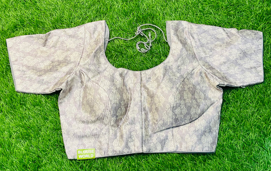 Grey off white mix blouse