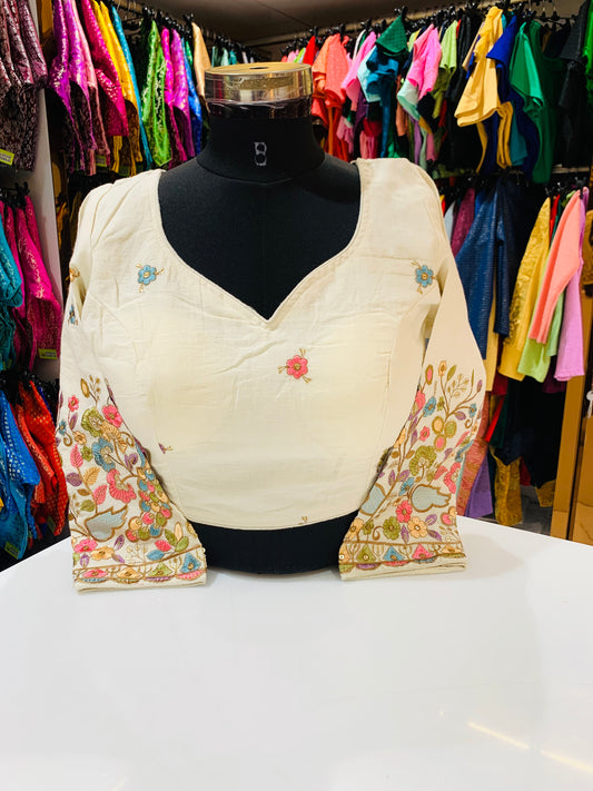Cotton 3/4 hands multicolour blouse 👚