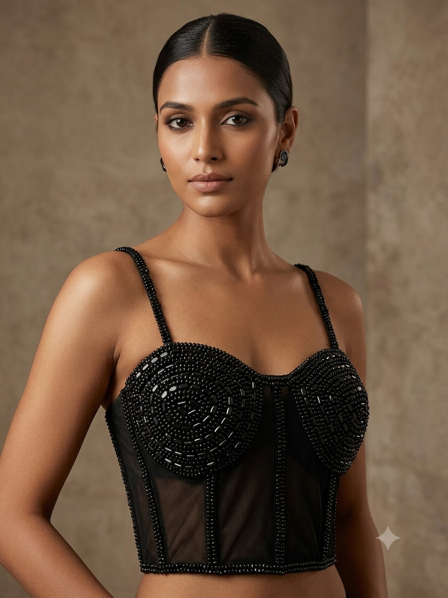 Black pearl sleeveless blouse 👚