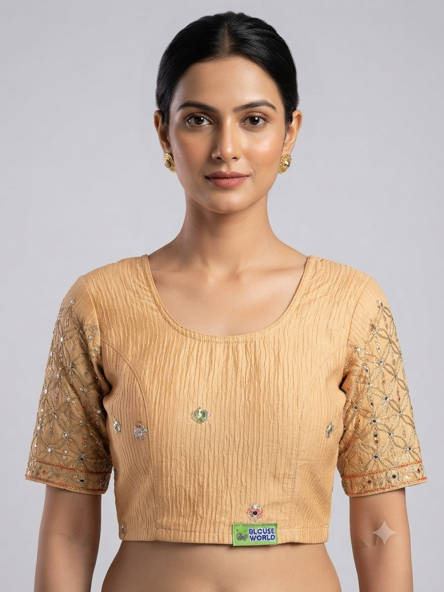Chamki hands work stretchable Blouse 👚 (2xl size