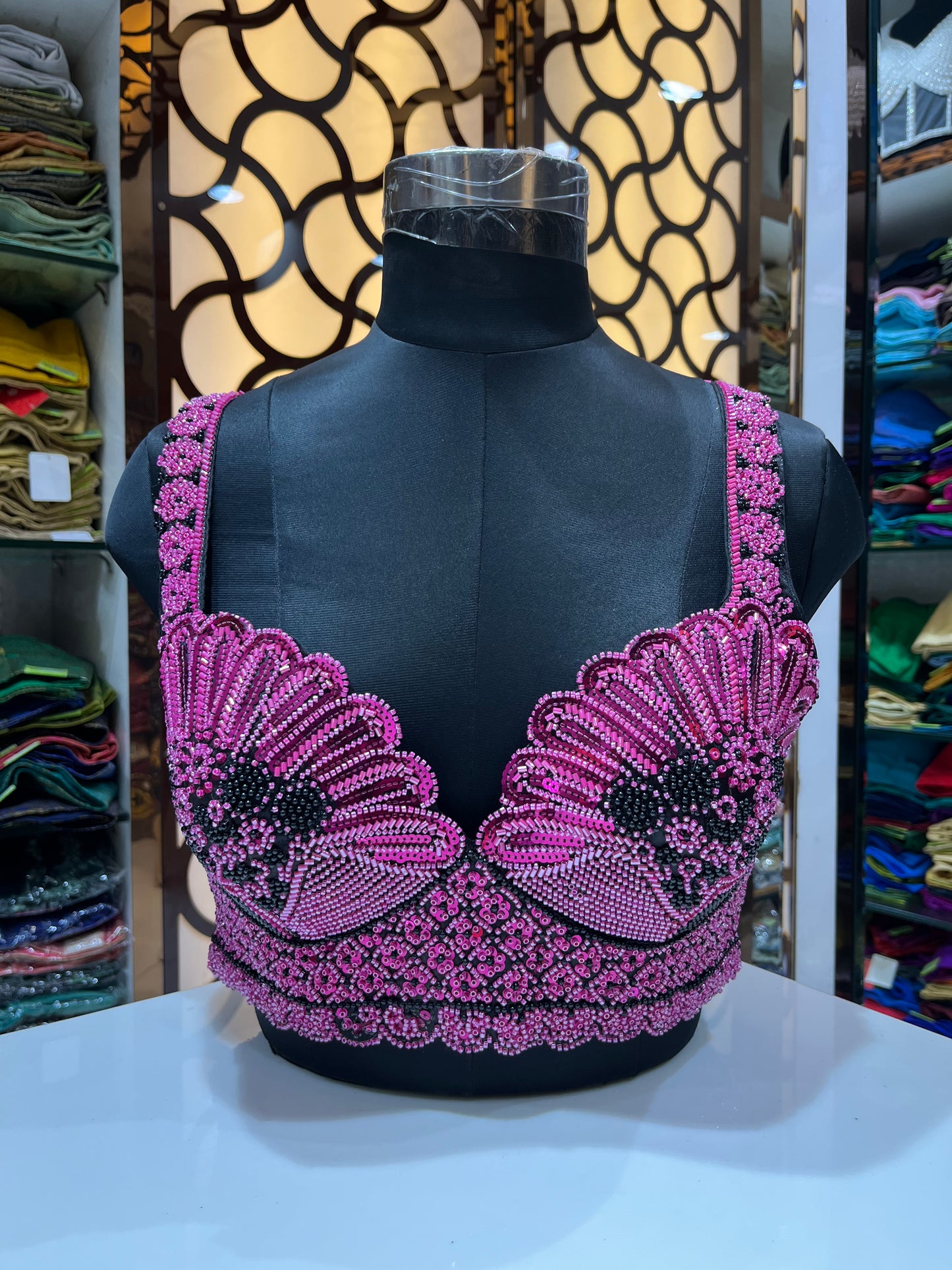 Electric Rose Beaded Bralette