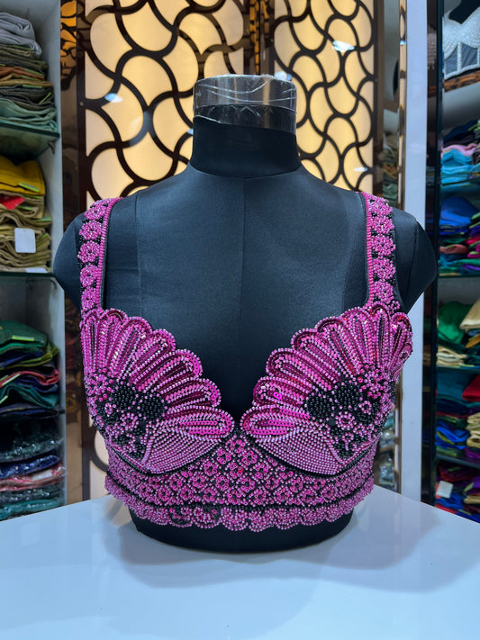 Electric Rose Beaded Bralette