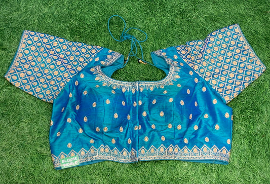 Dual shade blue with heavy work blouse