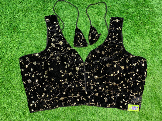 Black colour velvet with hands