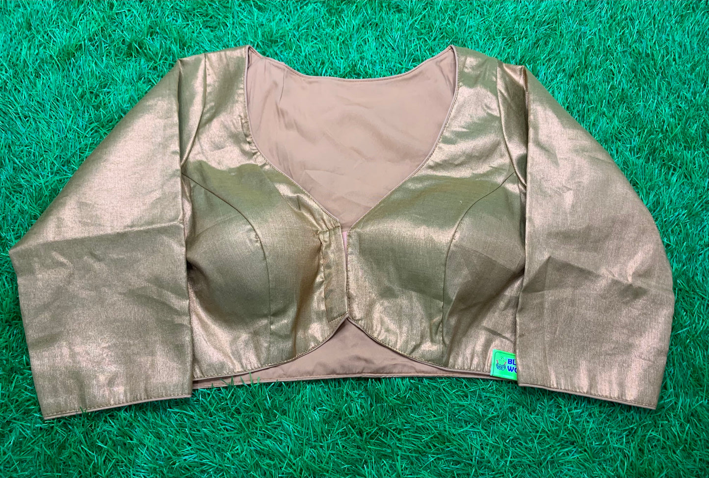 Copper gold high neck blouse 👚
