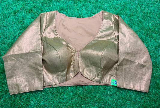 Copper gold high neck blouse 👚