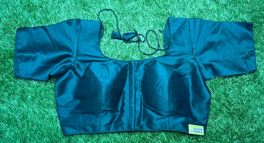Rama green plain front hooks blouse 👚