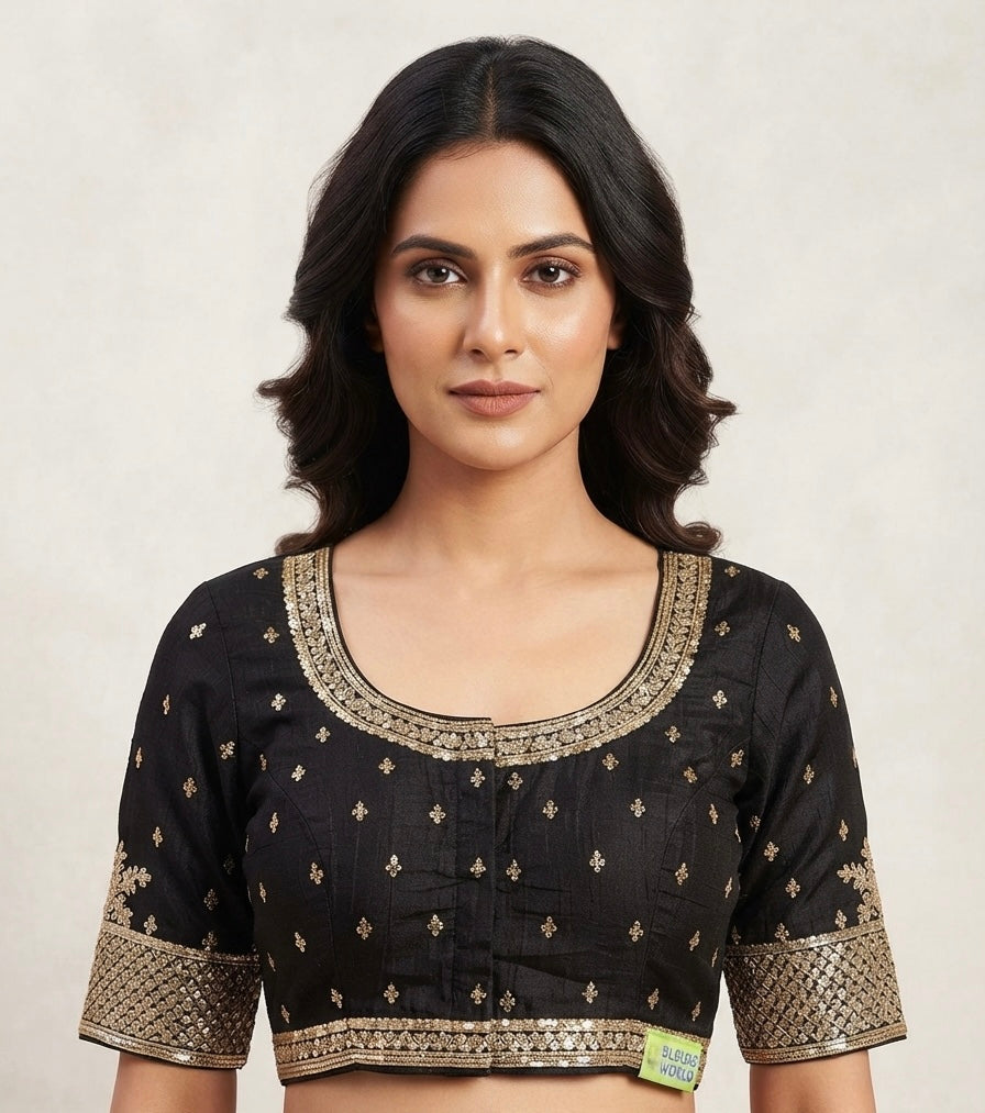 Black designer blouse