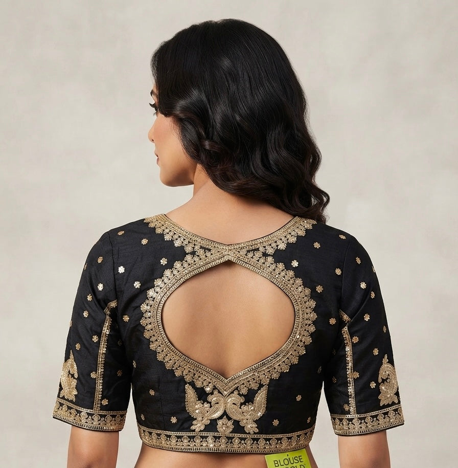 Black designer blouse
