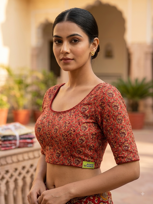 Kalamkari stretchable blouse 👚(xxlsize