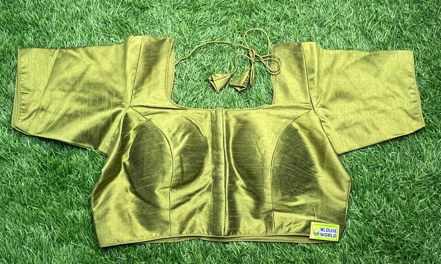 Mehdi green front hooks plain simple blouse 👚