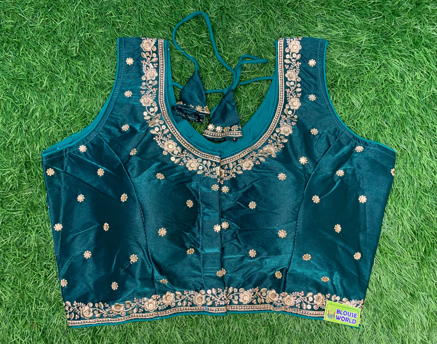 Rama blue designer blouse with hands
