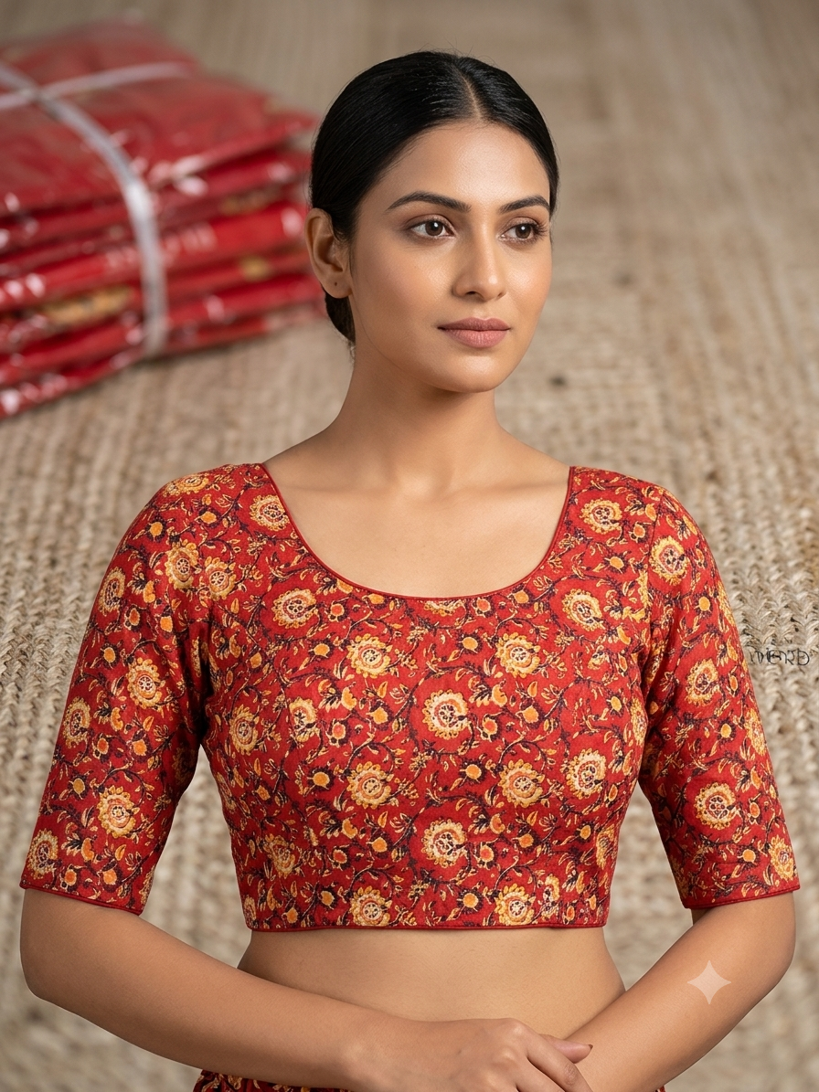 Kalamkari stretchable blouse 👚(xxlsize