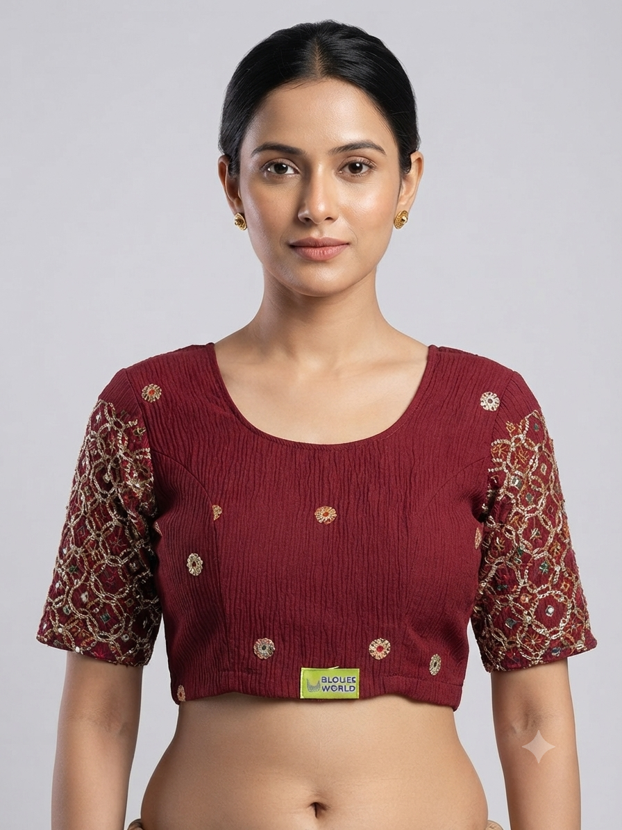 Chamki hands work stretchable Blouse 👚 (2xl size