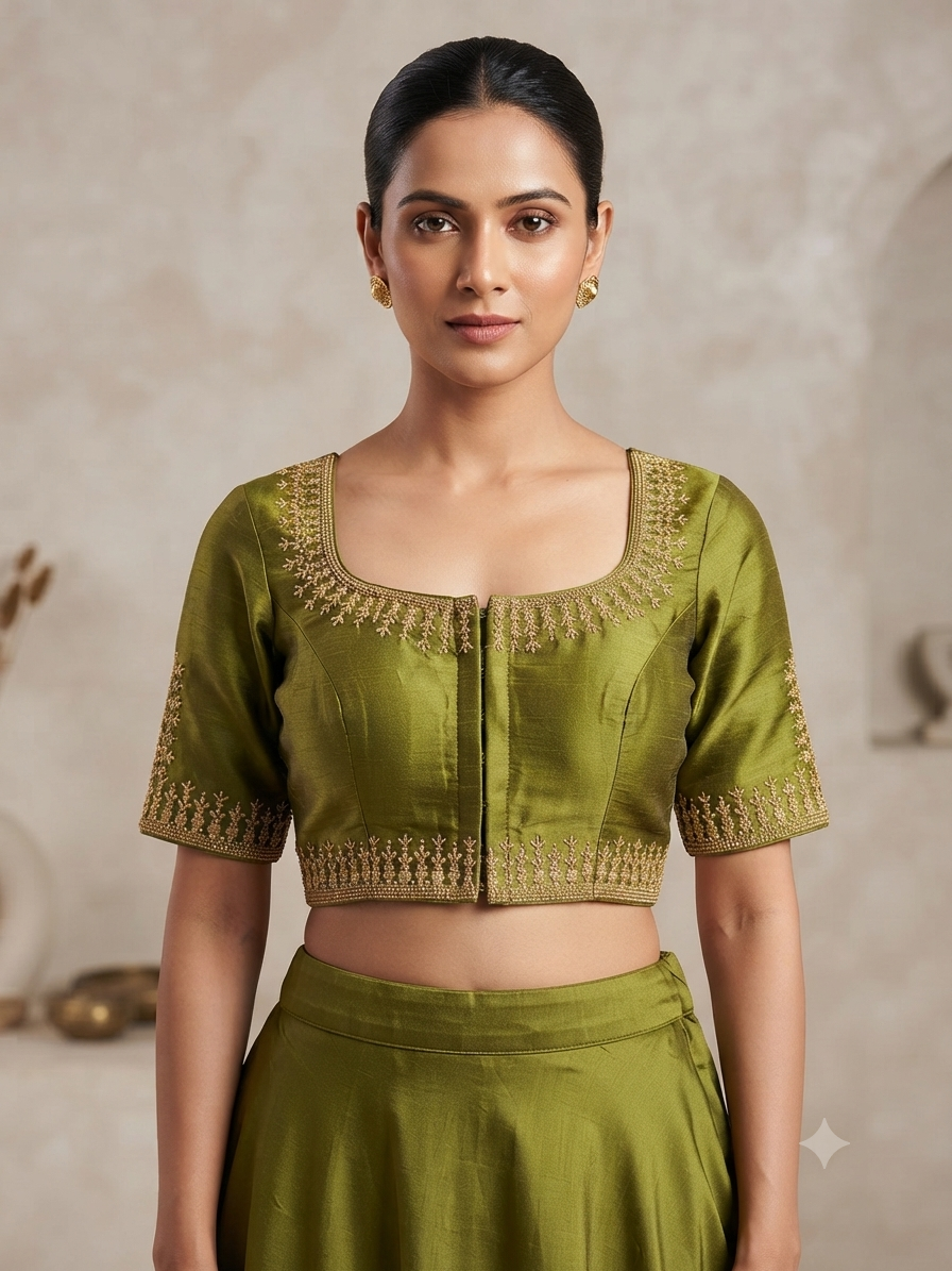 Border embroidery work Blouse 👚