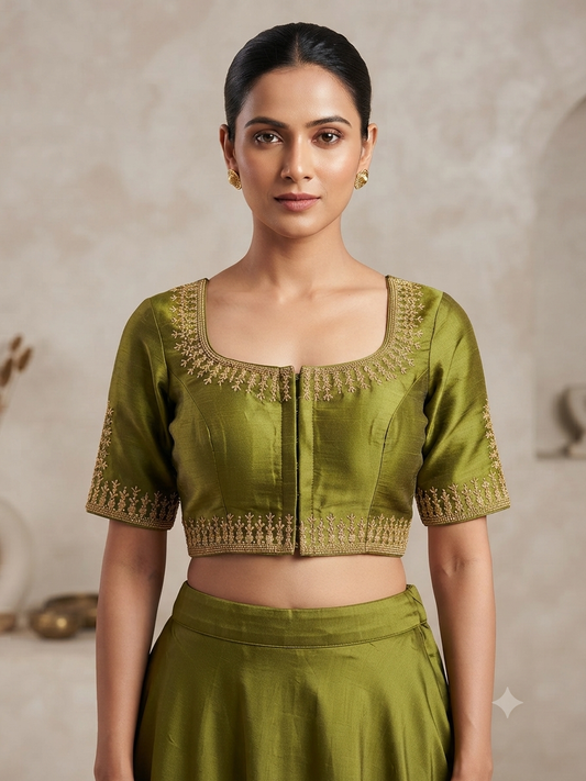 Border embroidery work Blouse 👚
