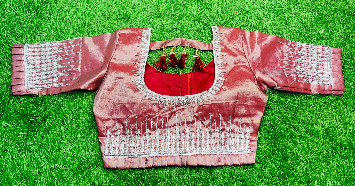 Marron back hanging design blouse 👚
