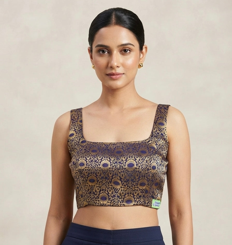Banaras spaghetti sleeveless Blouse 👚