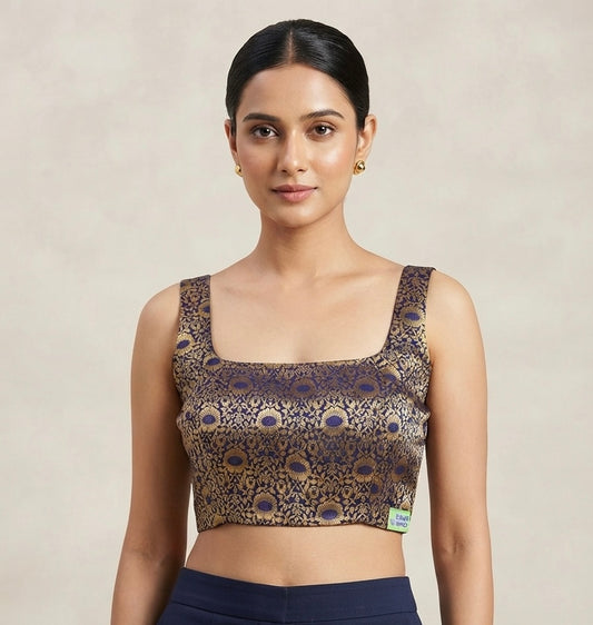 Banaras spaghetti sleeveless Blouse 👚