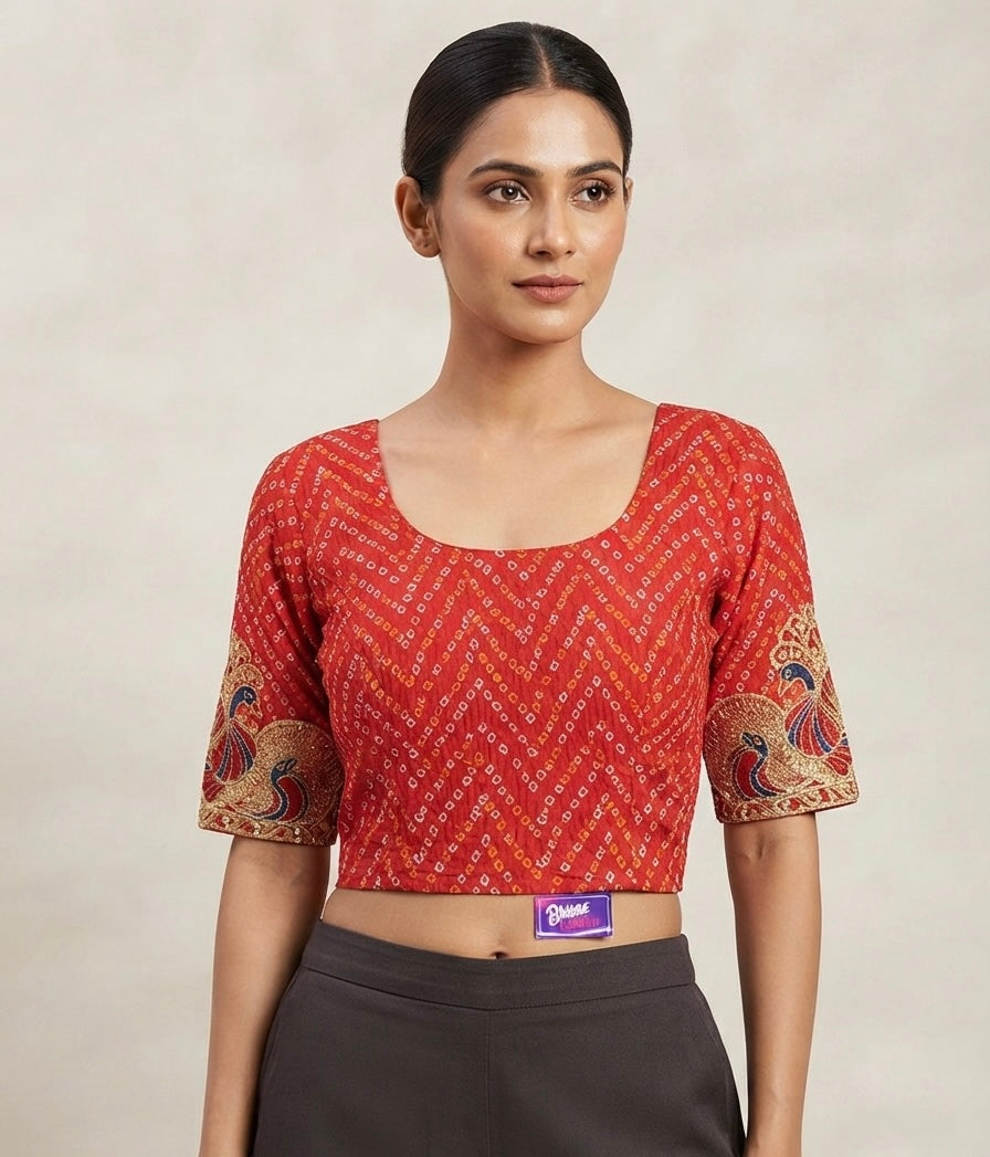 Badhni hands work stretchable Blouse 👚 (2xl size￼
