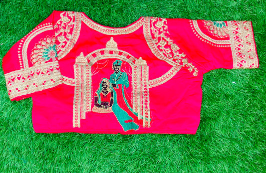 Pink designer blouse