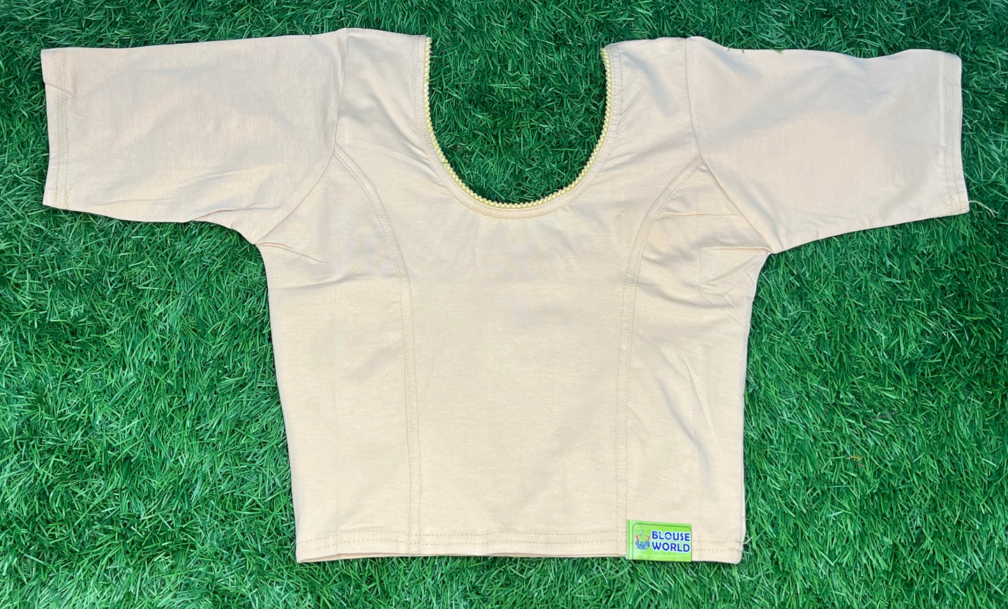 Golden plain stretchable XXL size blouse