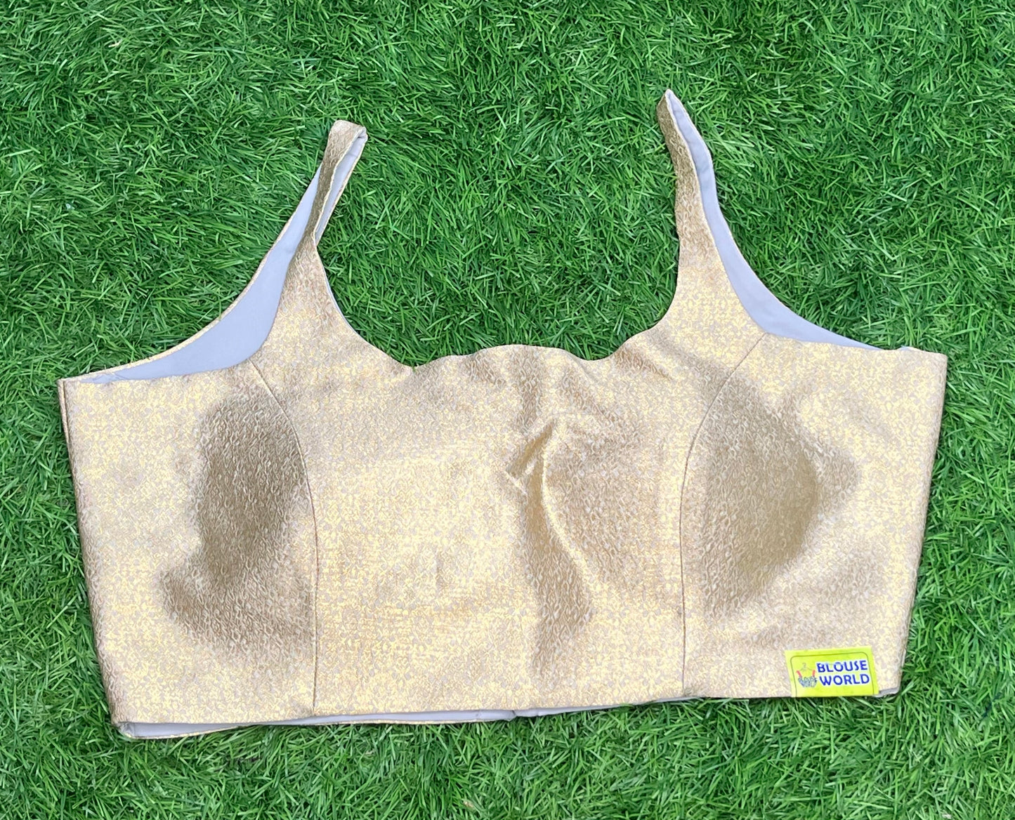 Cement colour sleeves less spaghetti blouse