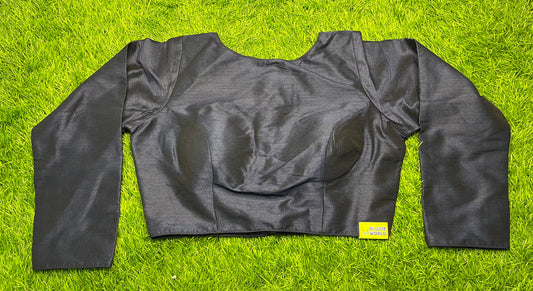 Plain black full hand blouse 👚