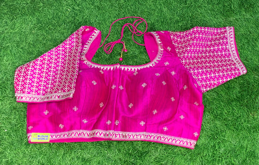 Pink magenta heavy work blouse ￼