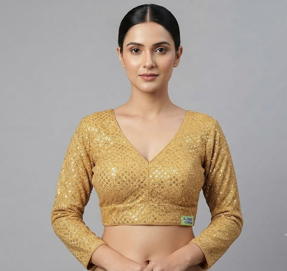 Sequence embroidery full hands work Blouse 👚