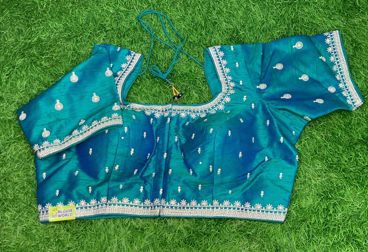 Blue dual shade work blouse