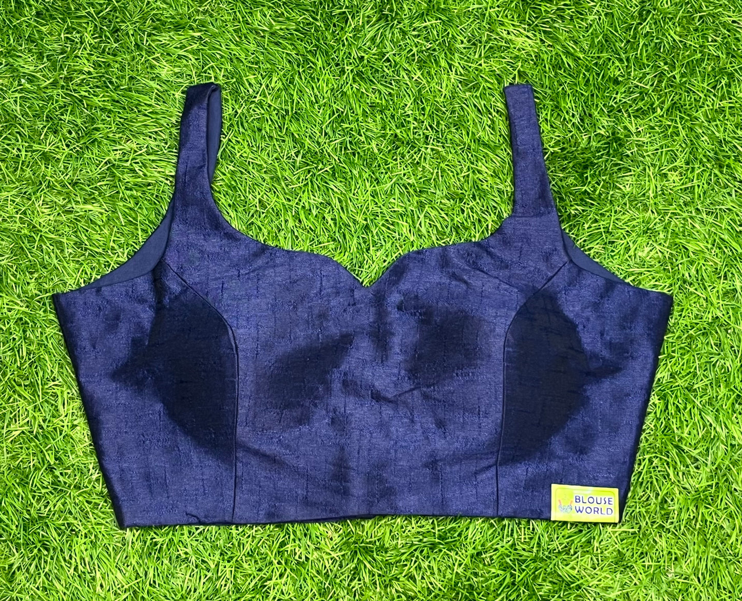 Navy blue colour spaghetti blouse sleeveless