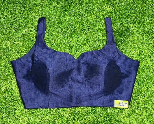 Navy blue colour spaghetti blouse sleeveless