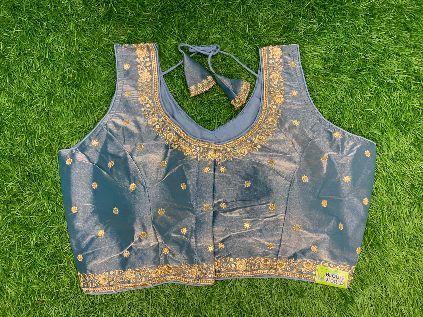 Ash colour blouse with hands