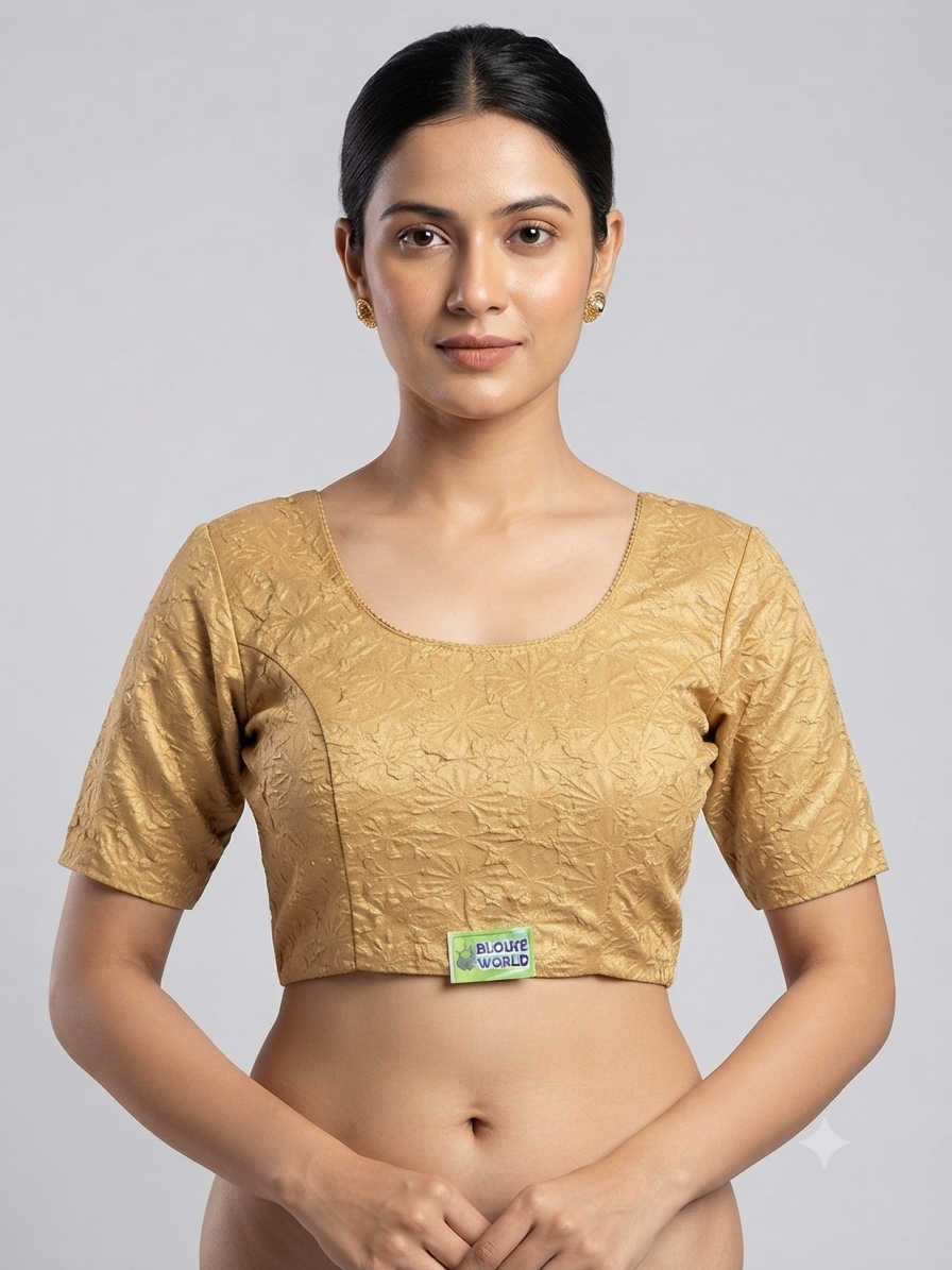 Golden stretchable Blouse 👚(2xl size