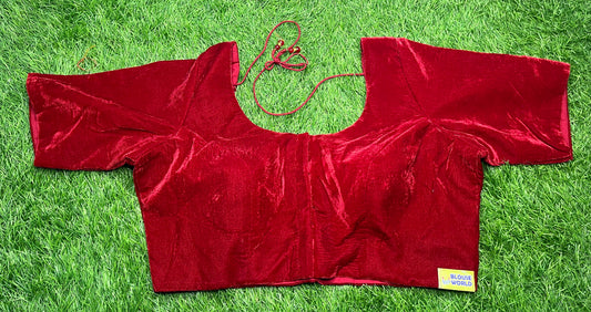 Blood 🩸 red plain velvet blouse 👚