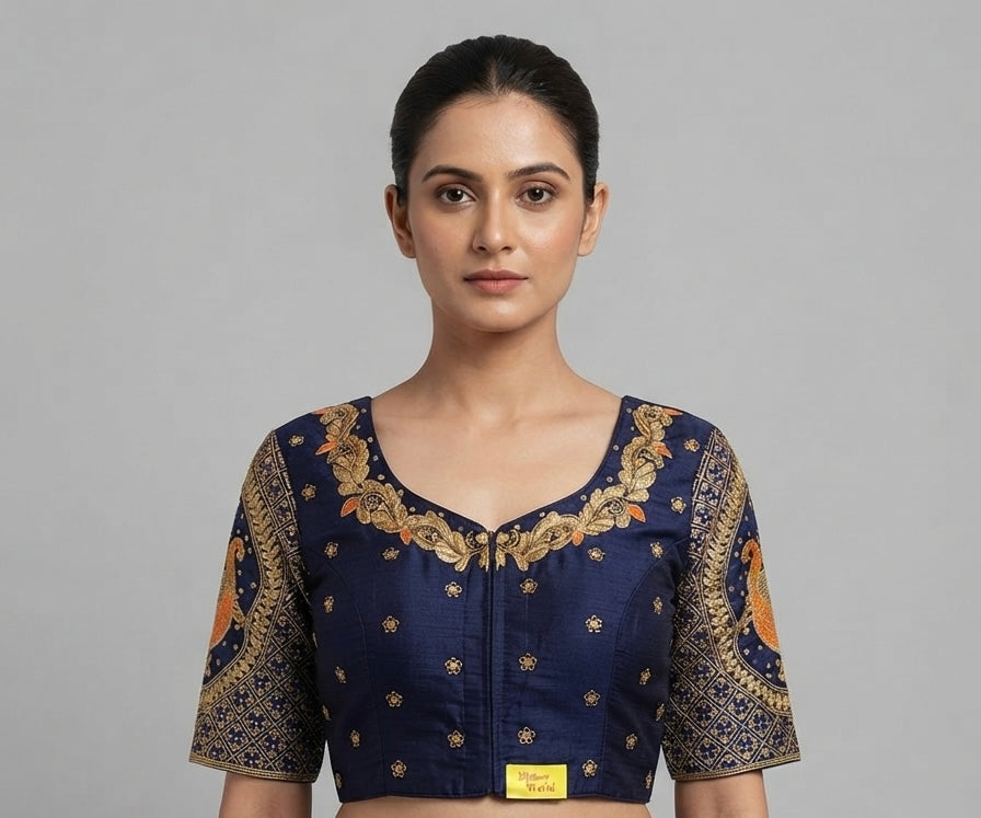 Dark Blue embroidery work