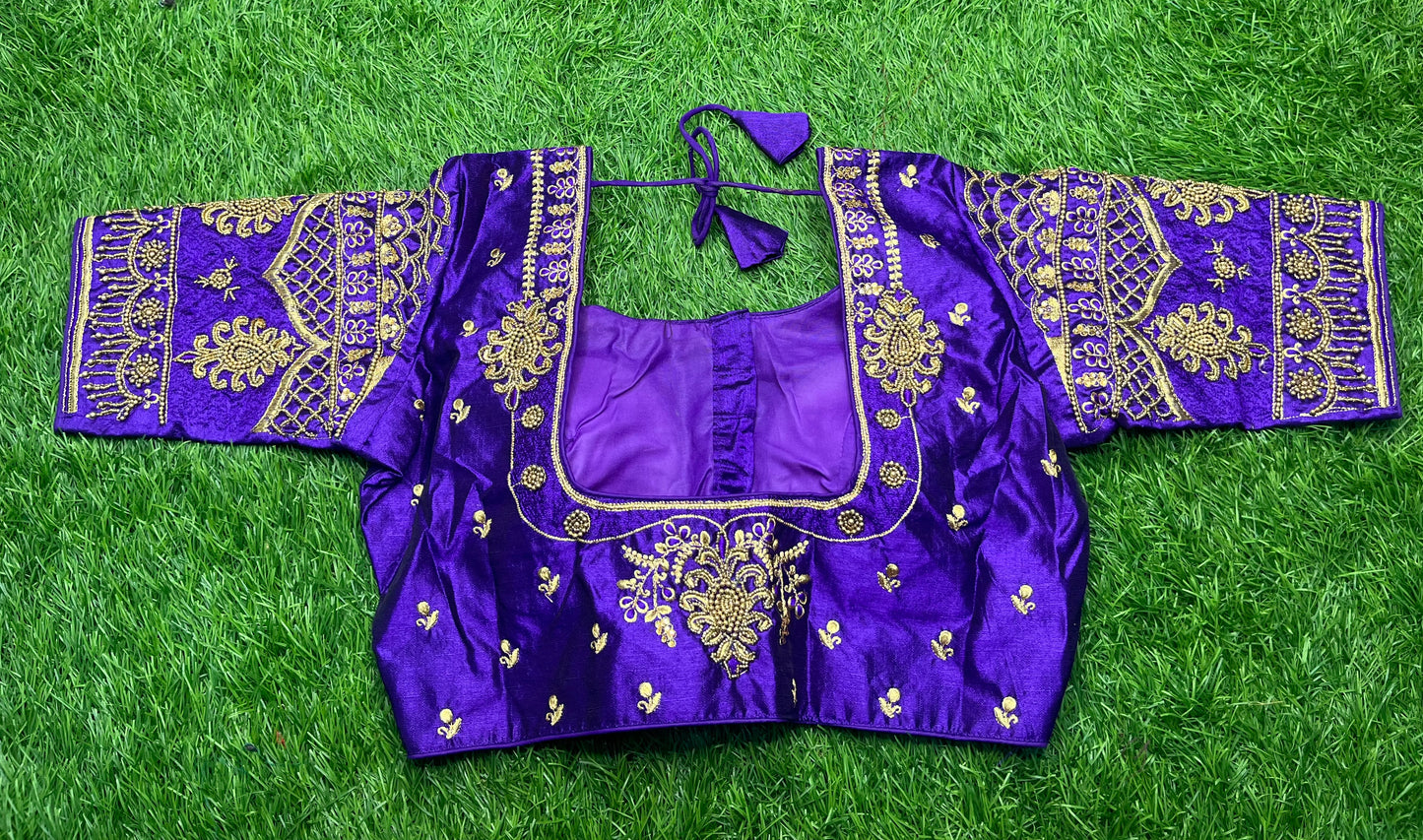 Dark purple heavy work blouse 👚