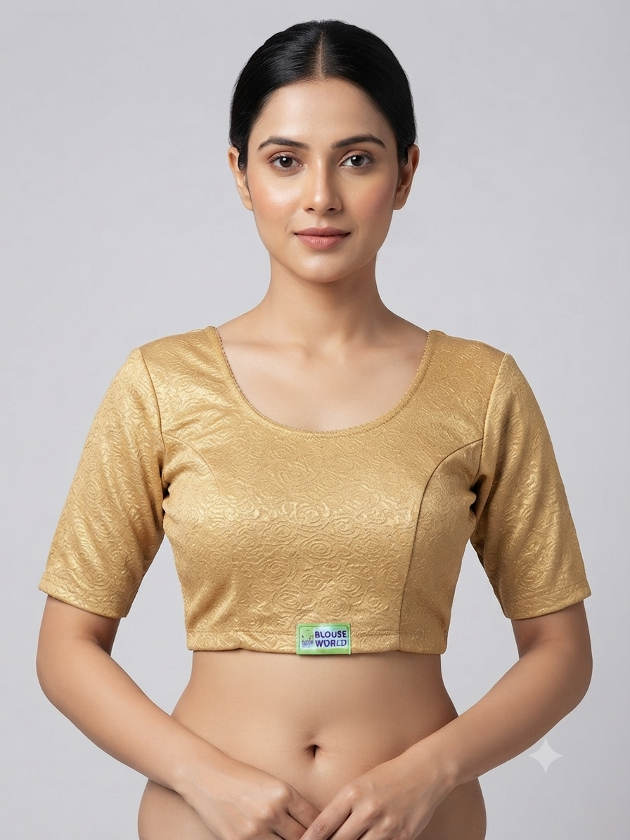 Golden stretchable Blouse 👚(2xl size
