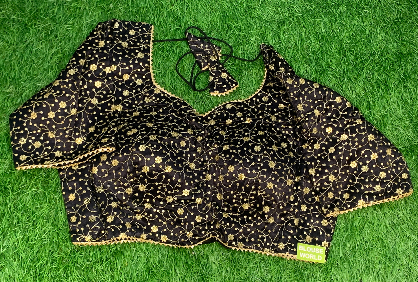 Black gold flower work