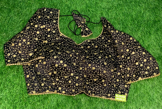 Black gold flower work