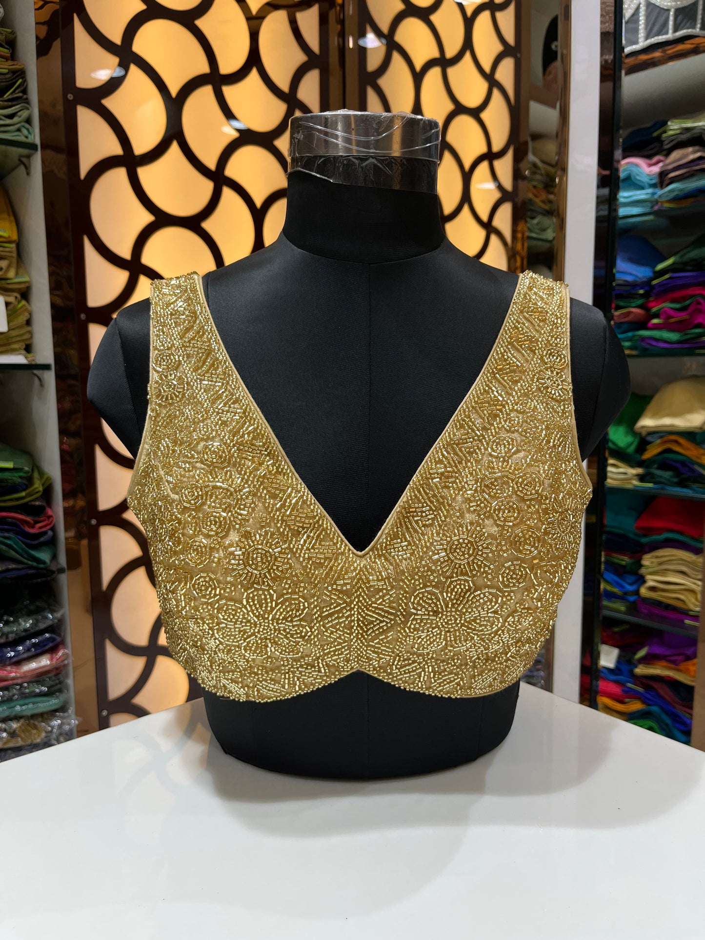 Gilded Aurora V-Neck Blouse