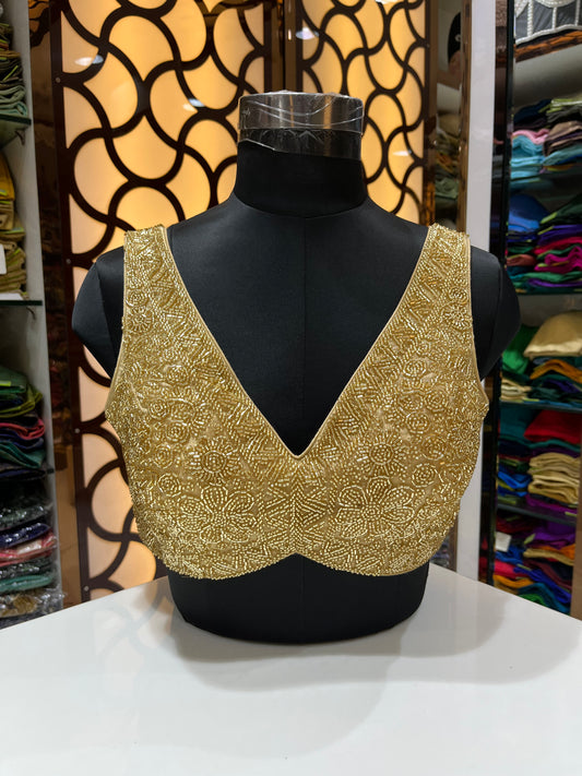 Gilded Aurora V-Neck Blouse