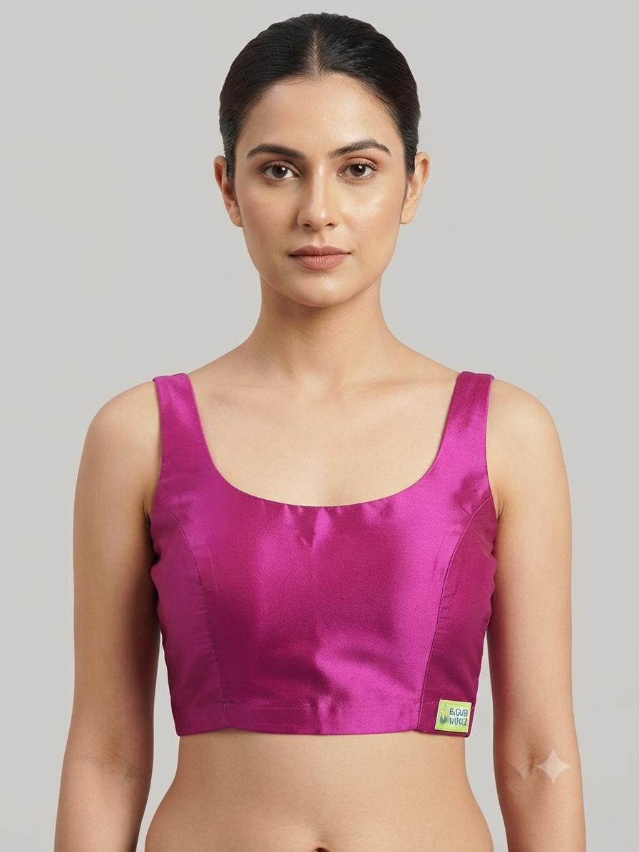 Sleeveless silk blouse