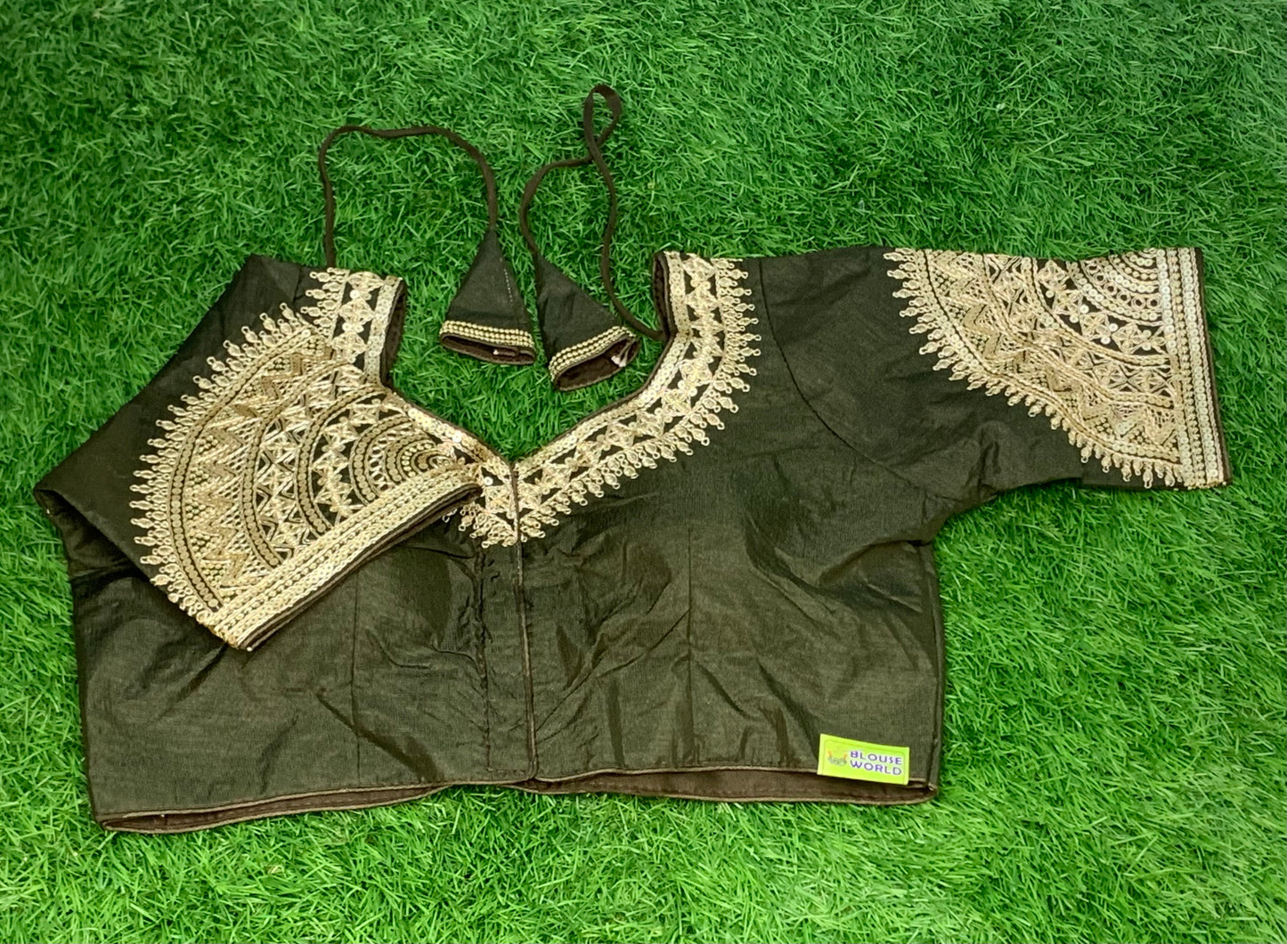 Dark mehndi colour blouse