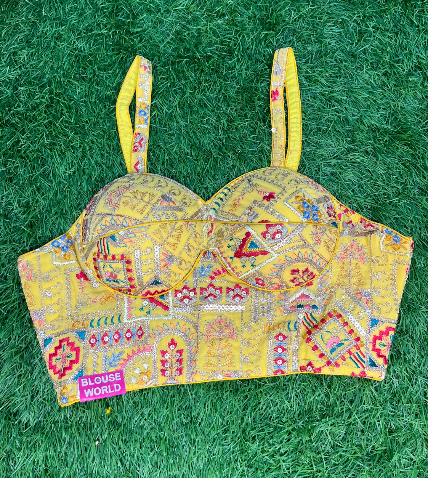 Sel gati mustard blouse