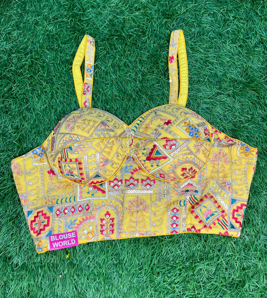 Sel gati mustard blouse