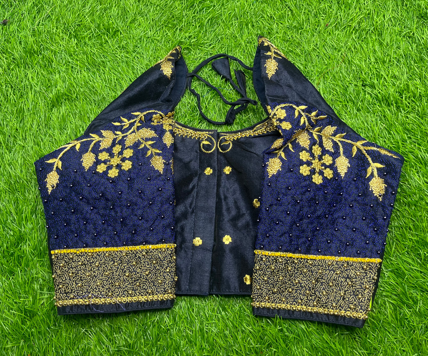 Dark navy blue thread 🧵 work blouse 👚